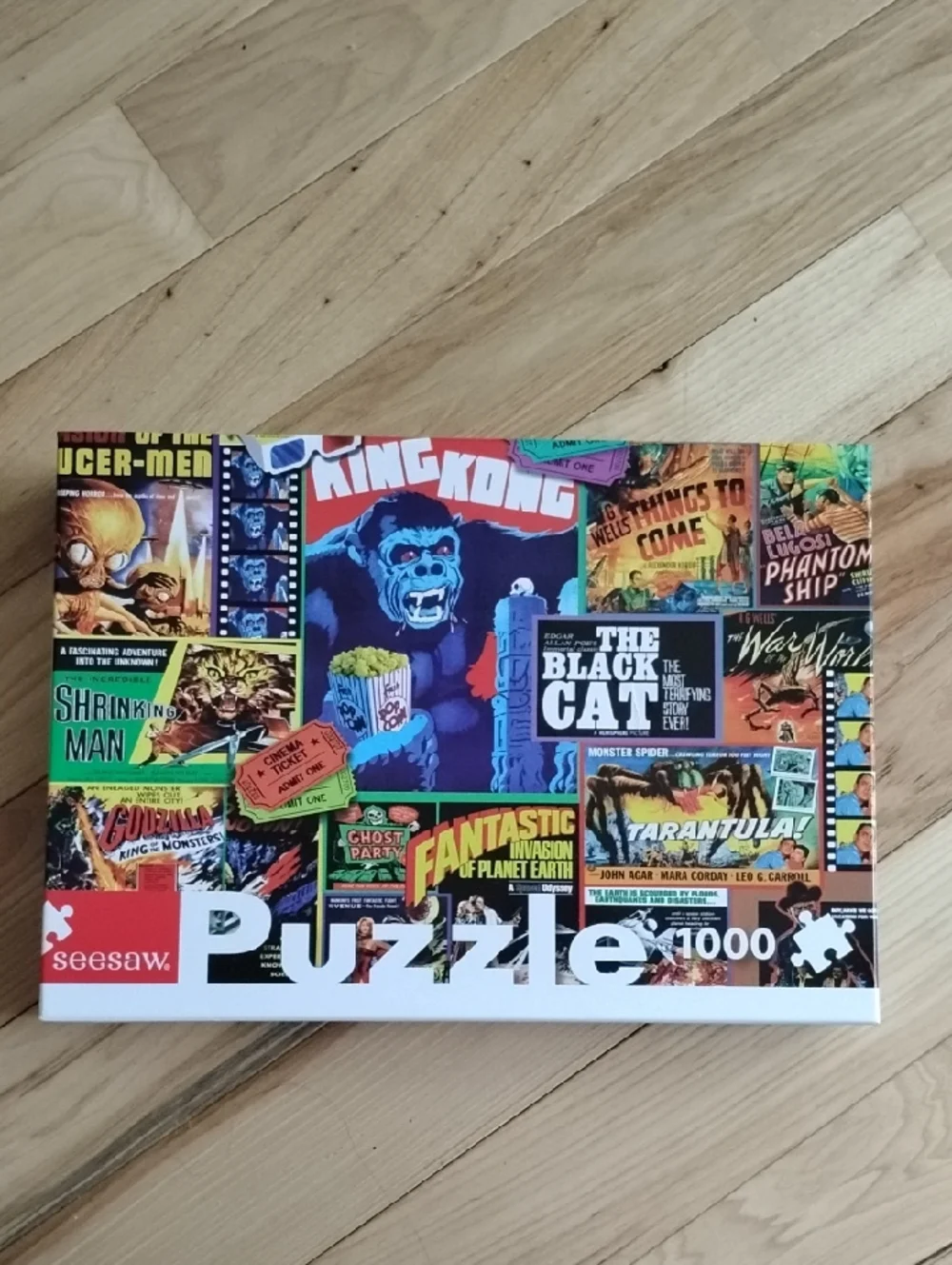 Puzzle 1000 Piece Pop Culture Movies Classic King Kong Cat Phantom Seesaw - Picture 1 of 5